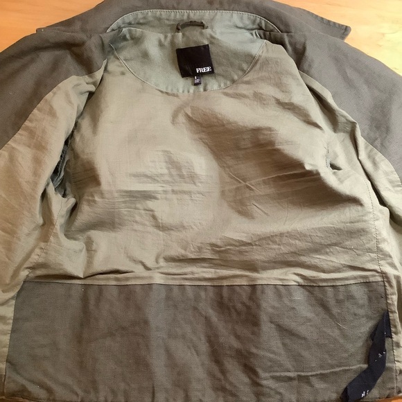 WILFRED FREE Olive Green Moto Jacket Size S - Picture 14 of 16